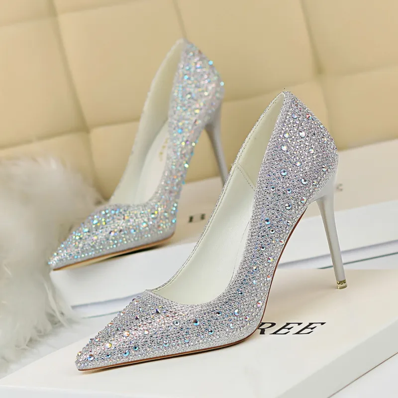 Dunnu Slim Heel High Heels 10CM Women's-2