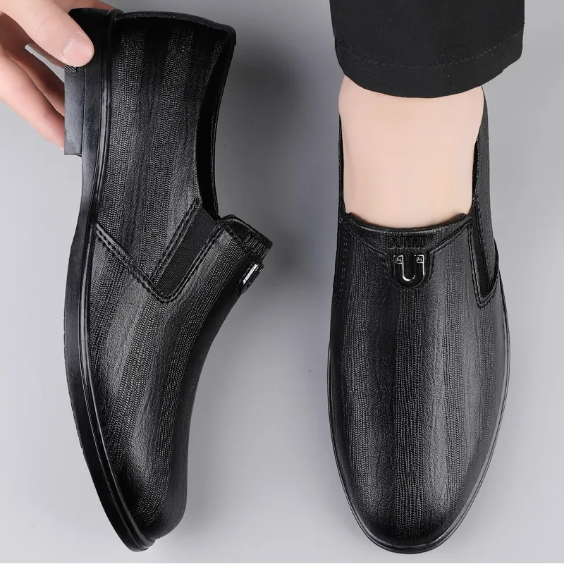 Dunnu Cushioning, Abrasion Resistant, Waterproof, And Breathable Height Increasing Low Top Casual Shoes Unisex Black-2