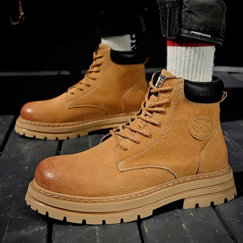 Dunnu Martin Boots Men Gold-4
