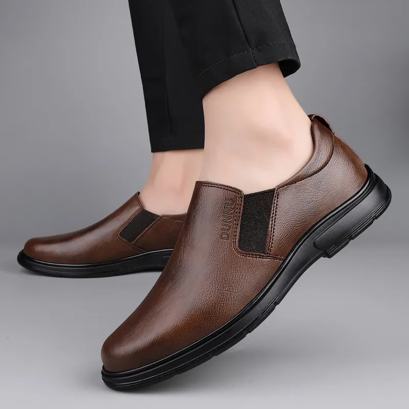 Dunnu Men's Casual Shoes Men Low Top Brown-8