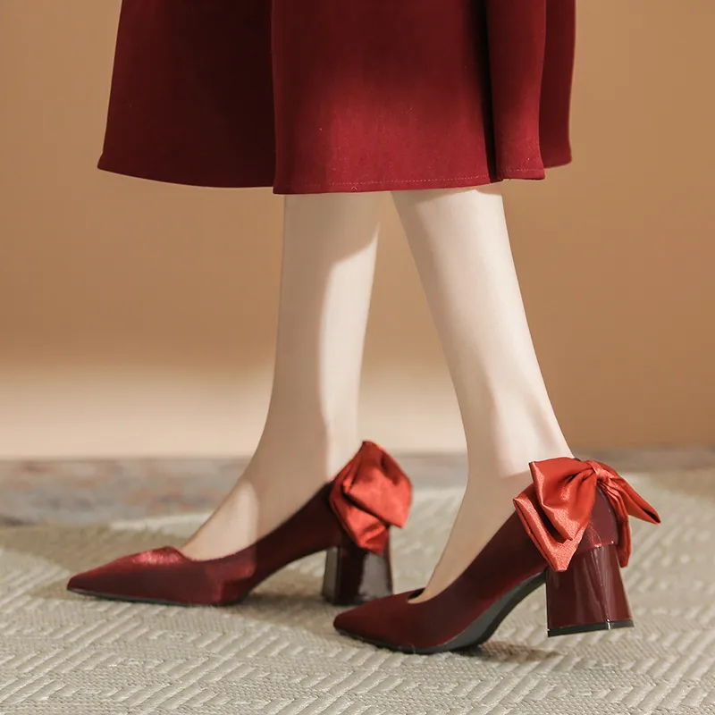 Dunnu Chunky Heel High Heels Women's-4