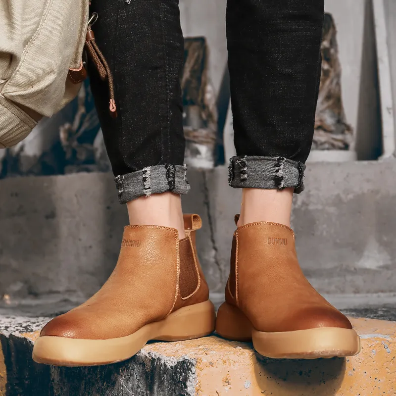 Dunnu Ankle-Length Chelsea Boots Men's-8