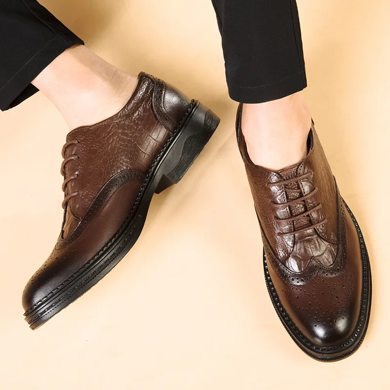 Dunnu Men's Casual Shoes Men Low Top Brown-7