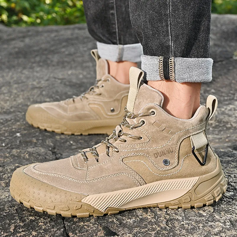Dunnu Warm Height Increasing Wear-Resistant Short Outdoor Boots Men's-2