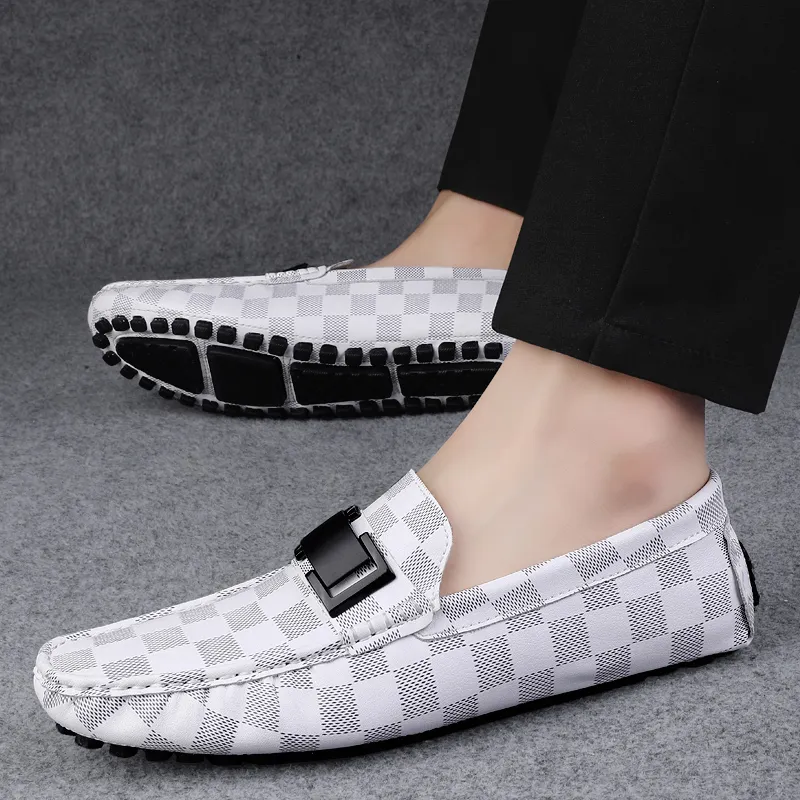 Dunnu Men's Casual Shoes Men Low Top White-7