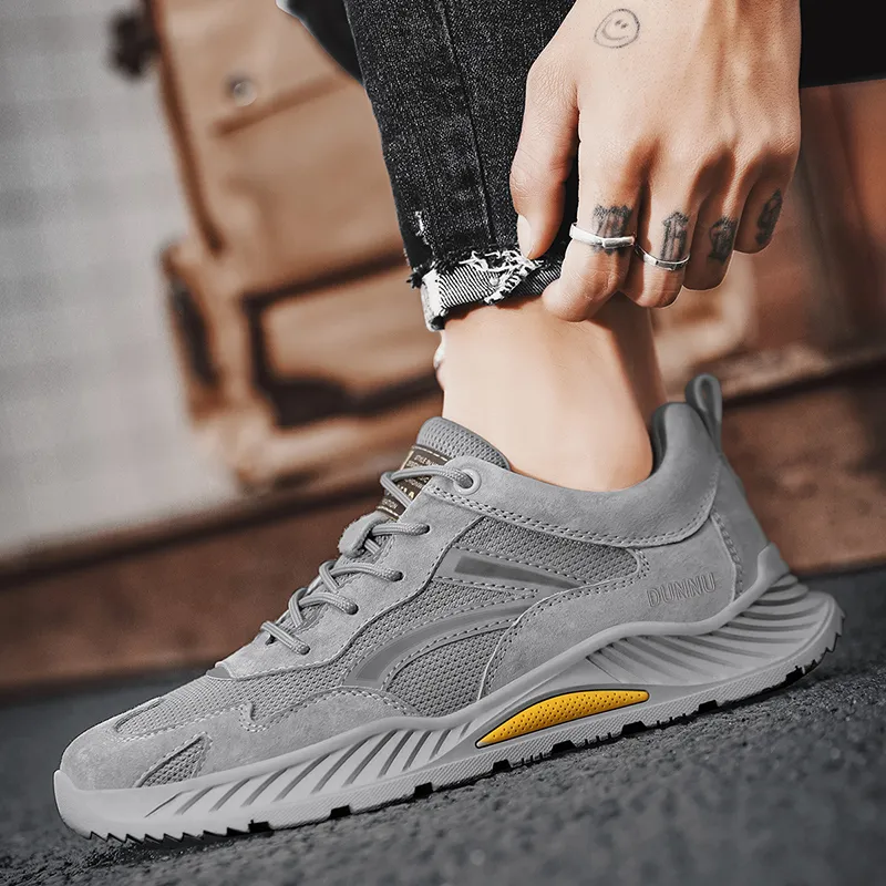 Dunnu Abrasion Resistant Cushioning Height Increasing Low Top Casual Shoes Men's-2