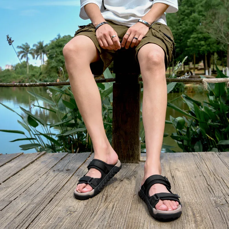 Dunnu Rubber Sole Slide Slippers Men's-1
