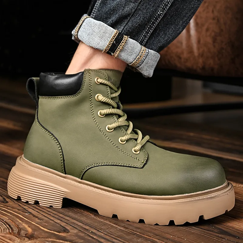 Dunnu Martin Boots Men Gold-12