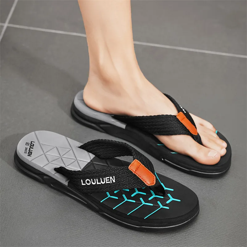 Dunnu Rubber Sole Slip Resistant Flip Flops Men's-2