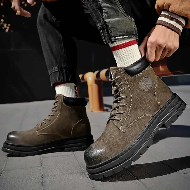 Dunnu Martin Boots Men Gold-14