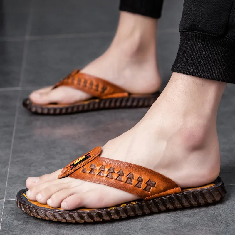 Dunnu Slip Resistant Flip Flops Men's-9