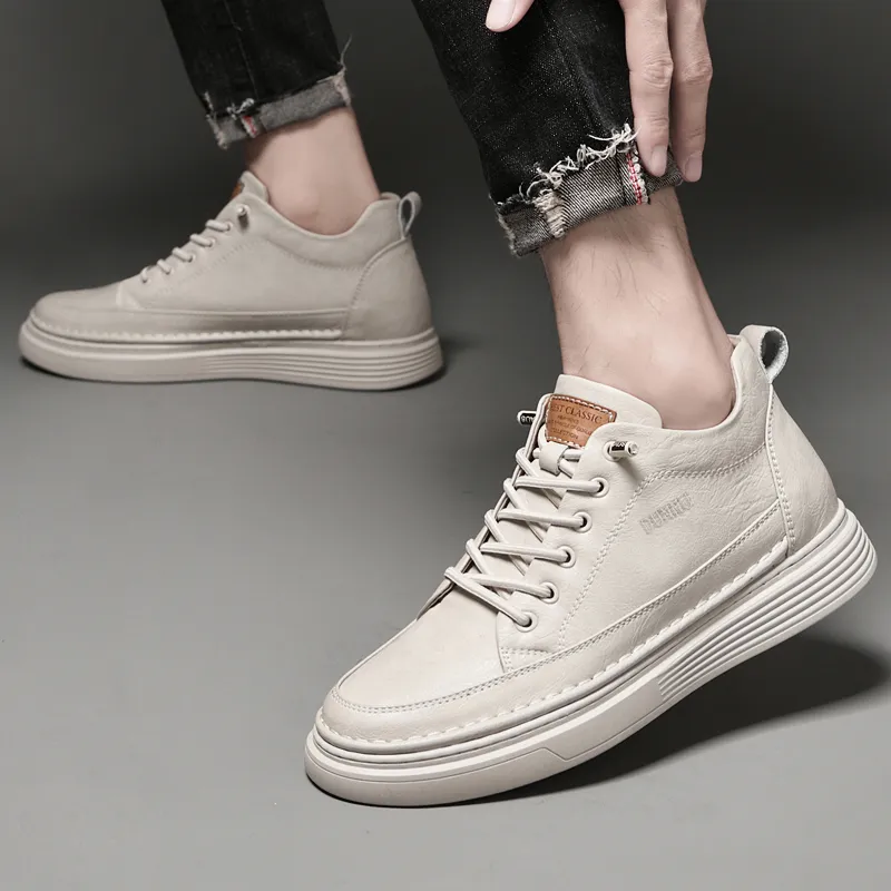 Dunnu Wear-Resistant Height Increasing Slip-Resistant Low-Top Skateboard Shoes Men's-9