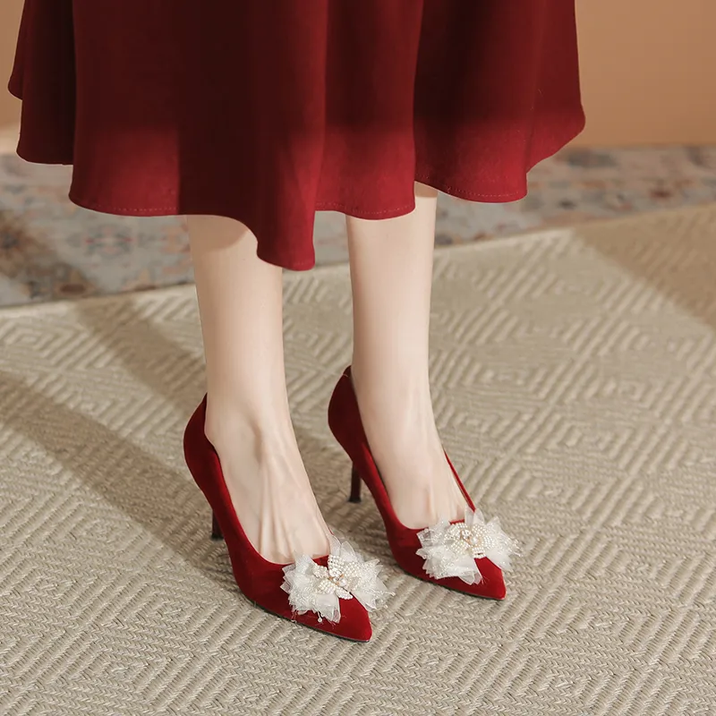 Dunnu Slim Heel High Heels 7CM Women's-23