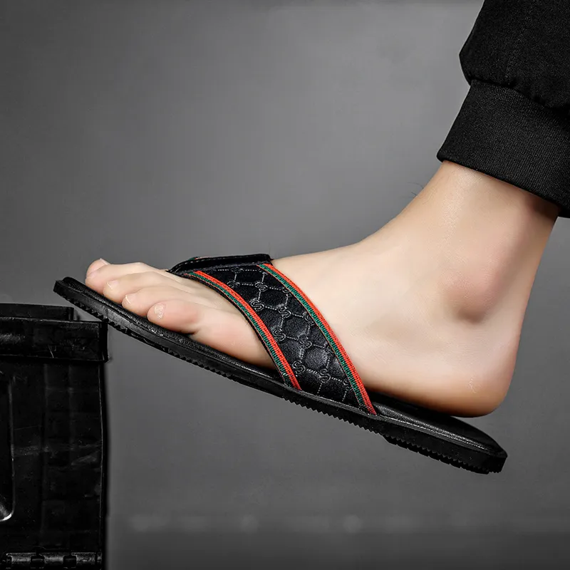 Dunnu Rubber Sole Abrasion Resistant Flip Flops Men's-1