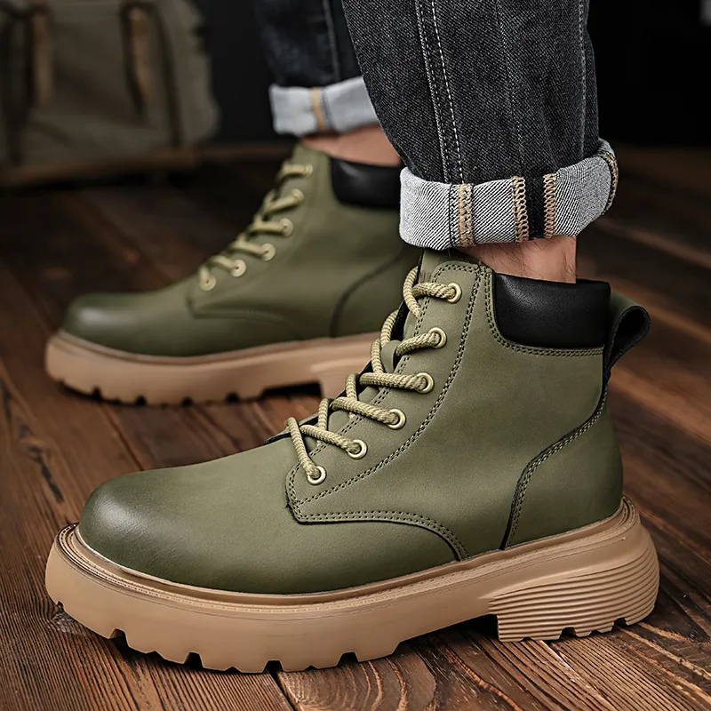 Dunnu Martin Boots Men Gold-10