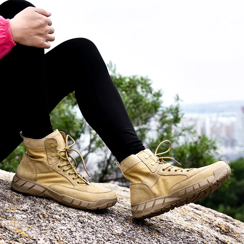 Dunnu Short Outdoor Boots Unisex Khaki-5