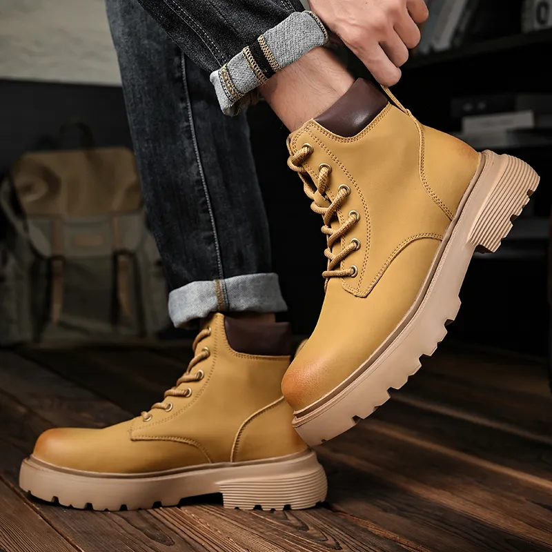 Dunnu Martin Boots Men Gold-6