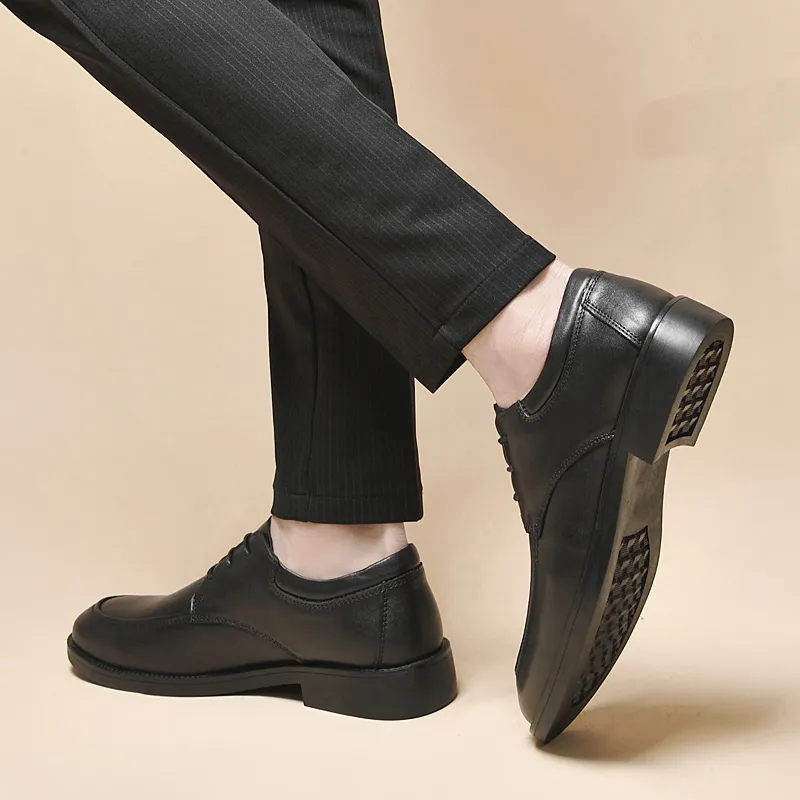 Dunnu Dress Shoes Men Low Top Black-4