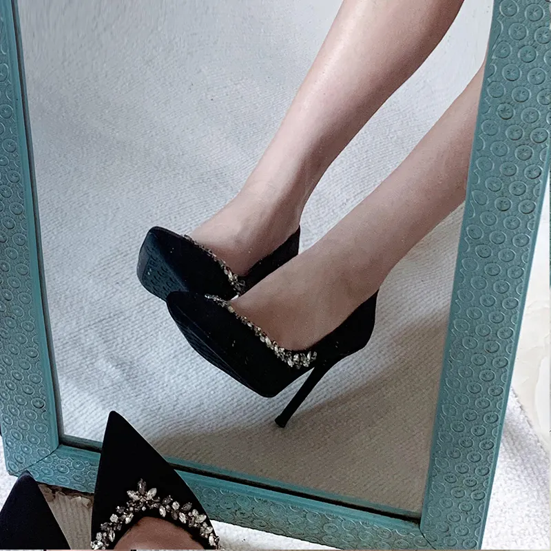 Dunnu Slim Heel High Heels 10CM Women's-3