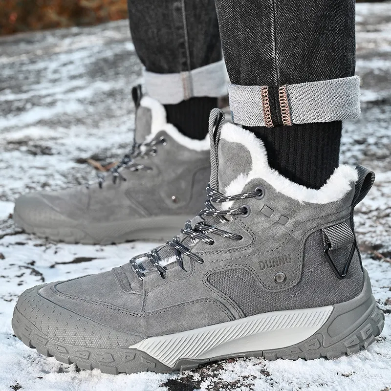 Dunnu Warm Height Increasing Wear-Resistant Short Outdoor Boots Men's-15