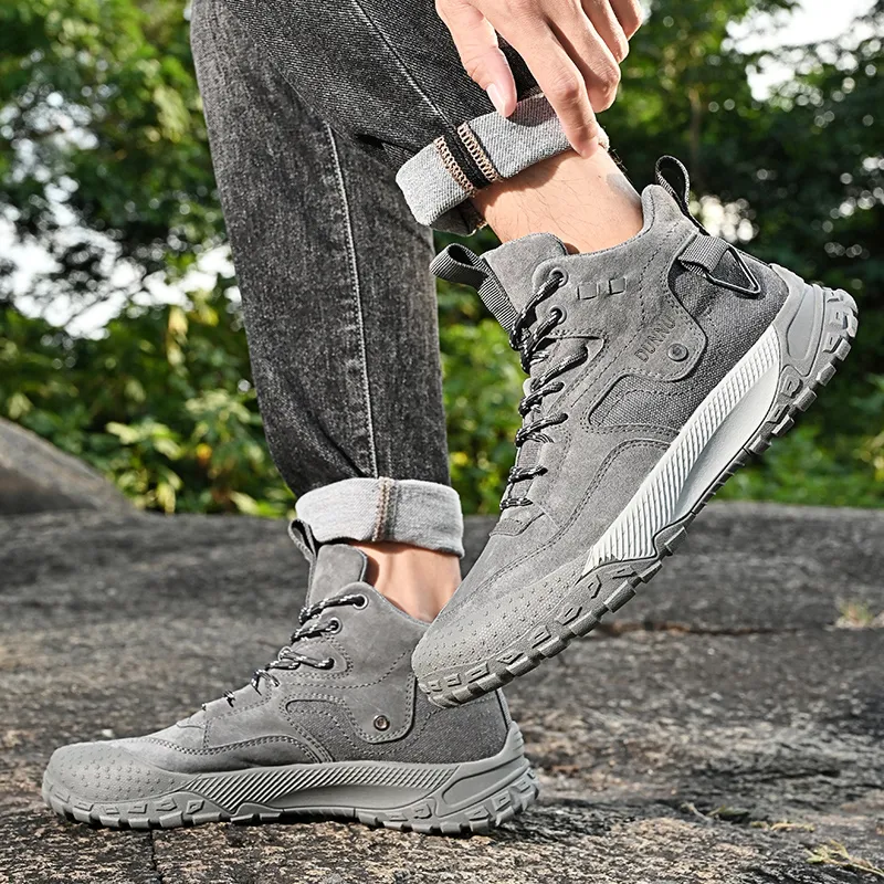 Dunnu Warm Height Increasing Wear-Resistant Short Outdoor Boots Men's-5