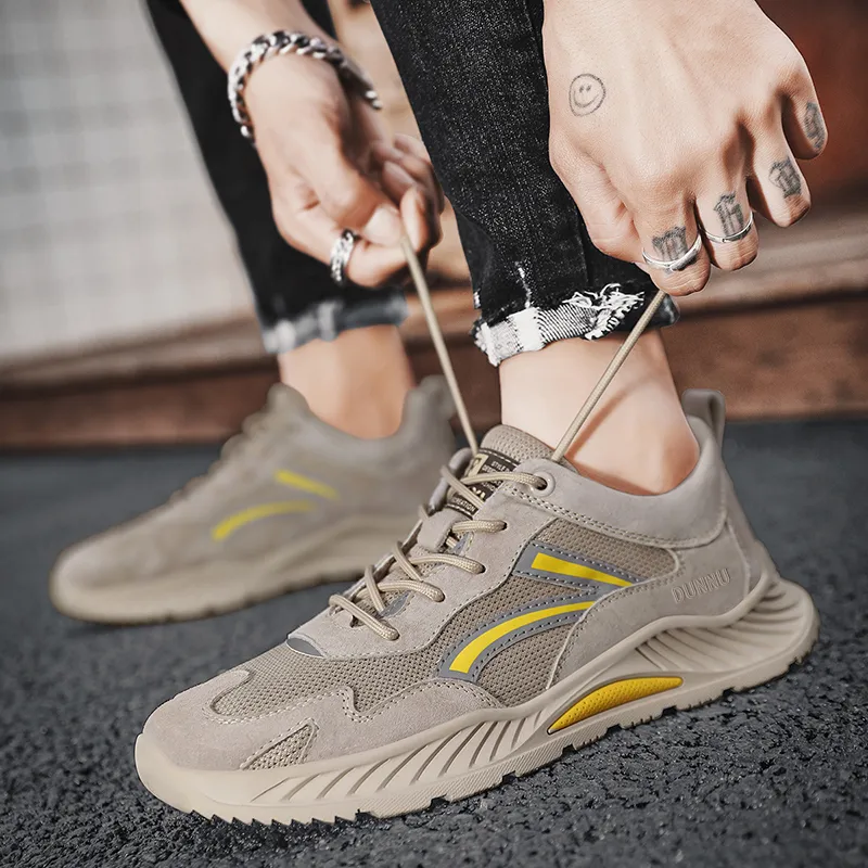 Dunnu Abrasion Resistant Cushioning Height Increasing Low Top Casual Shoes Men's-9