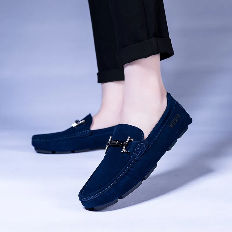 Dunnu Loafers Men Blue-11