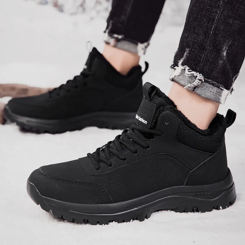 Dunnu Thermal Abrasion Resistant Slip Resistant High Top Casual Shoes Men's-2