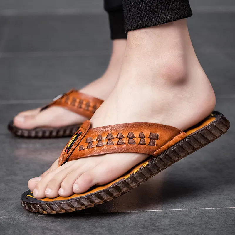 Dunnu Slip Resistant Flip Flops Men's-8