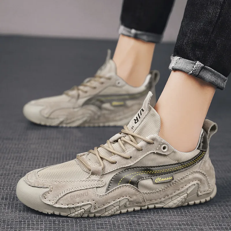 Dunnu Abrasion Resistant Cushioning Height Increasing Low Top Casual Shoes Men's-3