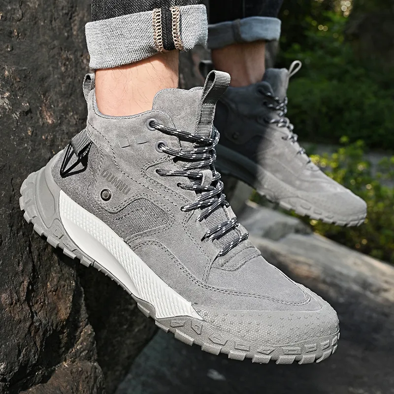 Dunnu Warm Height Increasing Wear-Resistant Short Outdoor Boots Men's-7
