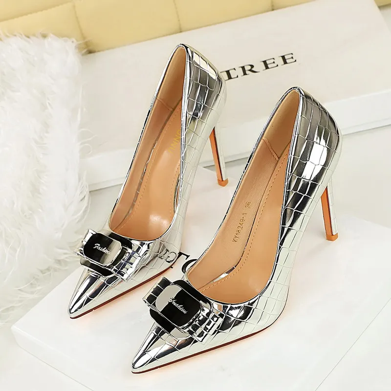 Dunnu Slim Heel High Heels 10CM Women's-7
