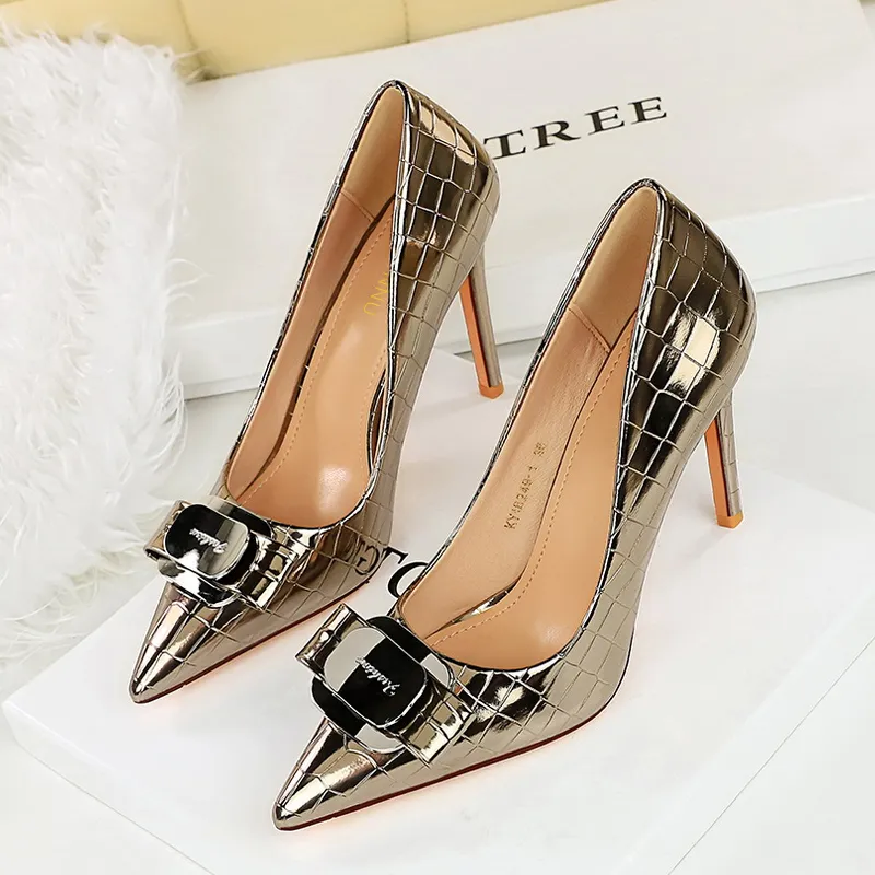 Dunnu Slim Heel High Heels 10CM Women's-3
