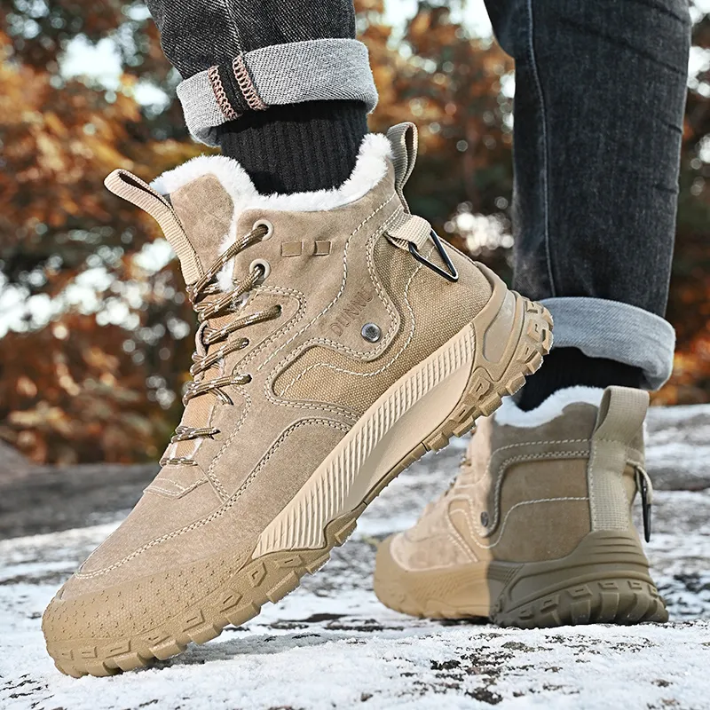 Dunnu Warm Height Increasing Wear-Resistant Short Outdoor Boots Men's-11