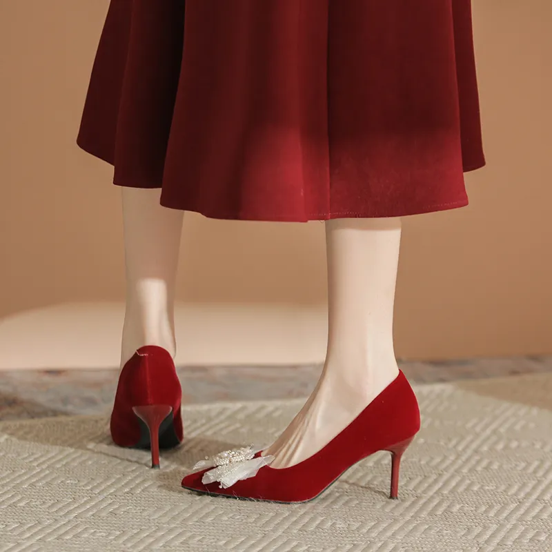 Dunnu Slim Heel High Heels 7CM Women's-21