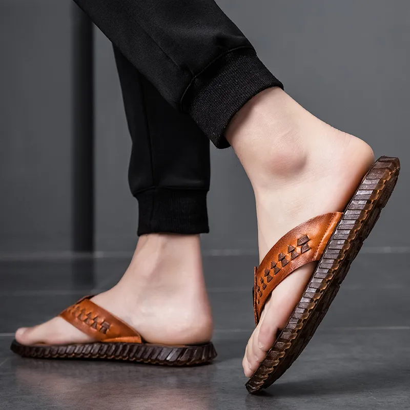 Dunnu Slip Resistant Flip Flops Men's-7