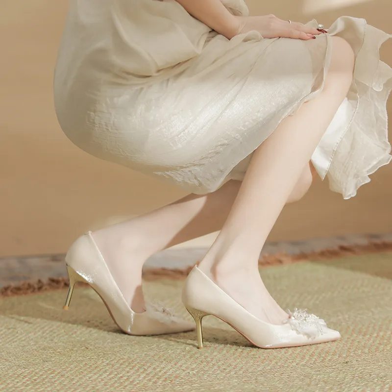Dunnu Slim Heel High Heels 7CM Women's-14