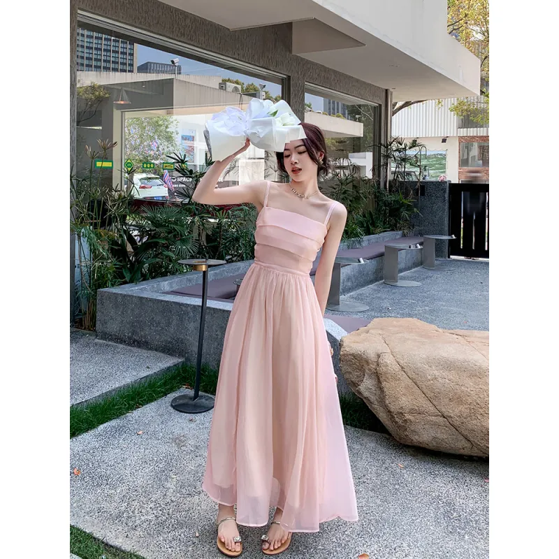 POPO.INFO Slip Dresses Women's Pink-3