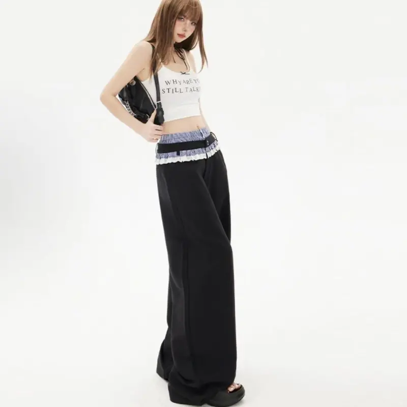 POPO.INFO Casual Pants Women's Black-2