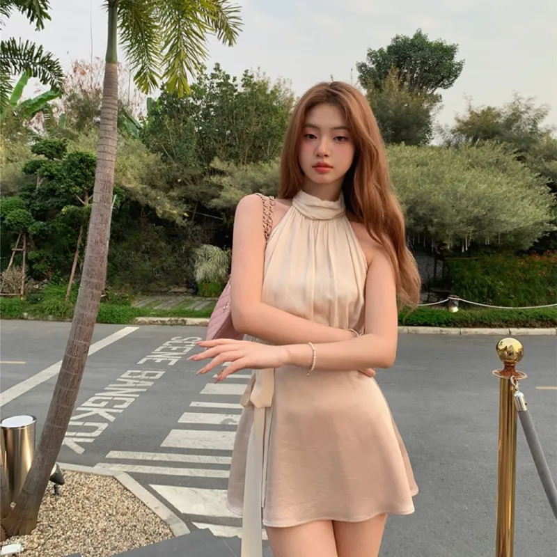 POPO.INFO Sleeveless Dress Women's Lotus Color-6