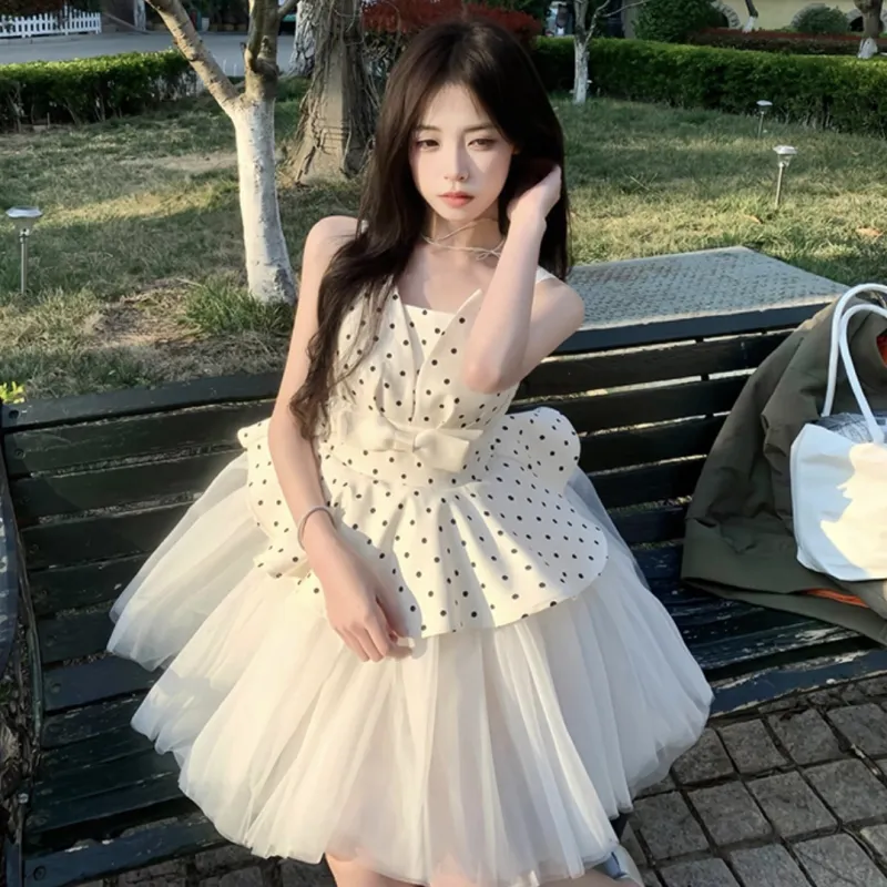 POPO.INFO Slip Dresses Women's Polka Dot-4