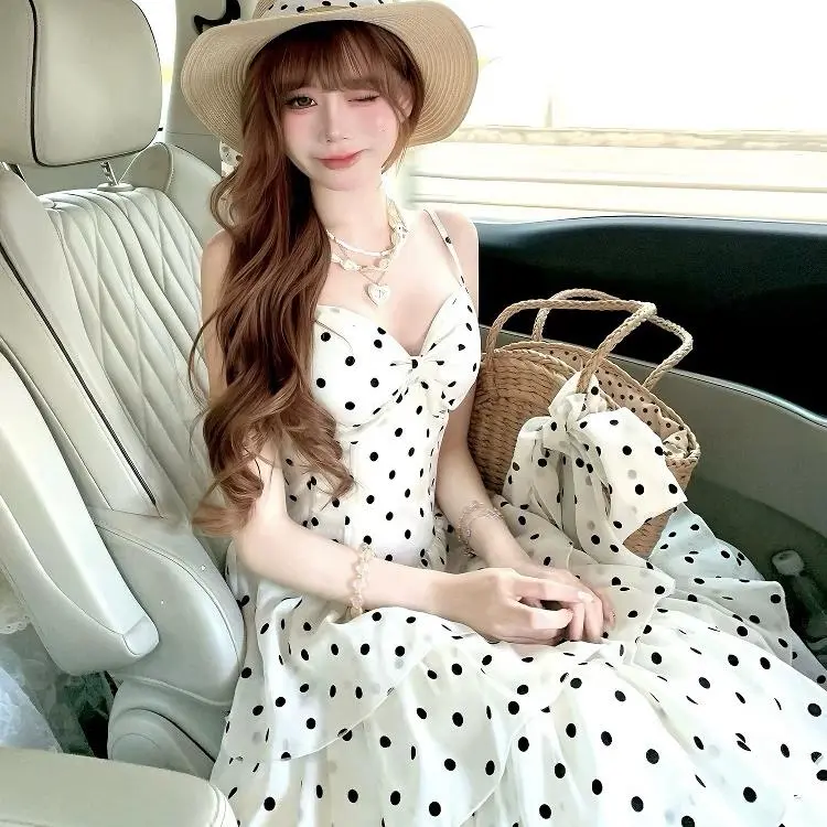 POPO.INFO Slip Dresses Women's White-4