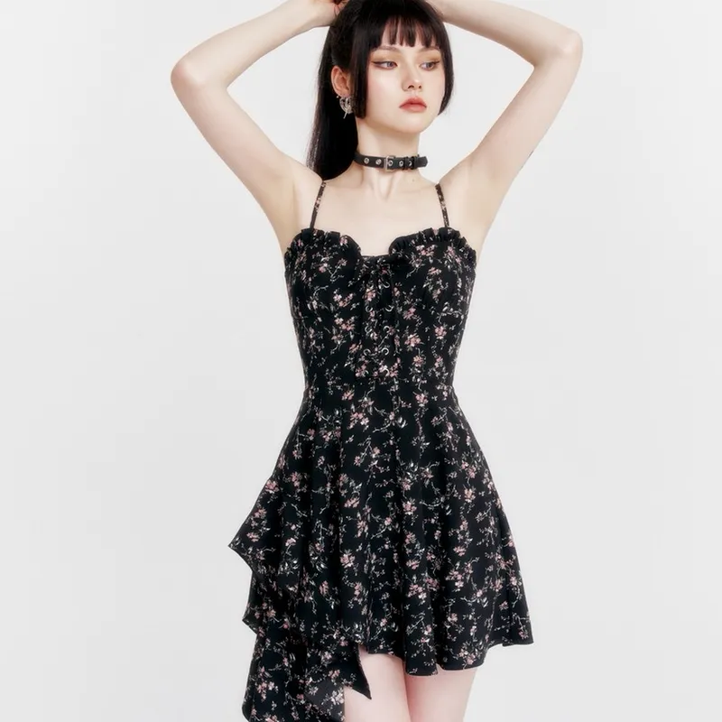 POPO.INFO Slip Dresses Women's Black-3
