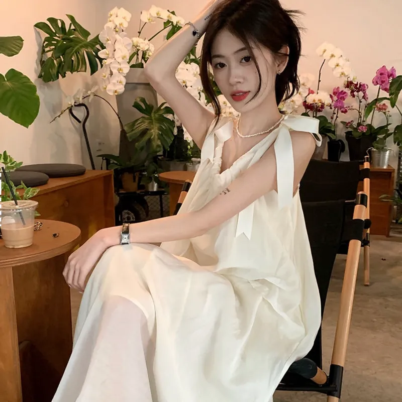 POPO.INFO Slip Dresses Women's Apricot-3