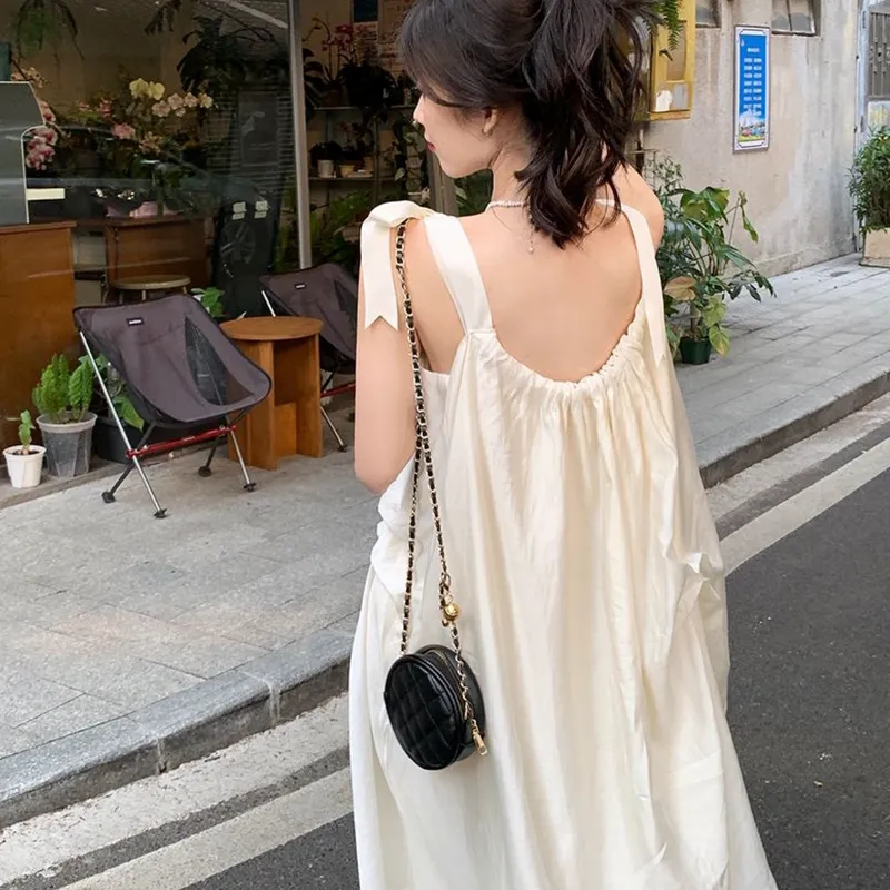 POPO.INFO Slip Dresses Women's Apricot-5