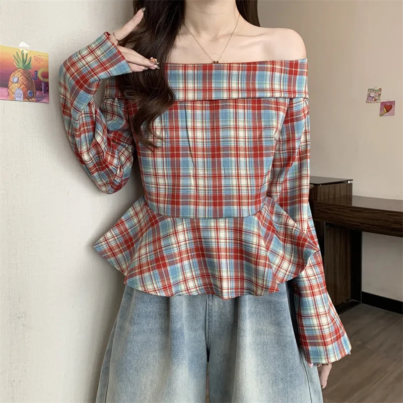 POPO.INFO Shirts Women's Red, Blue-3