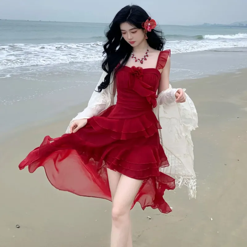 POPO.INFO Slip Dresses Women's-2