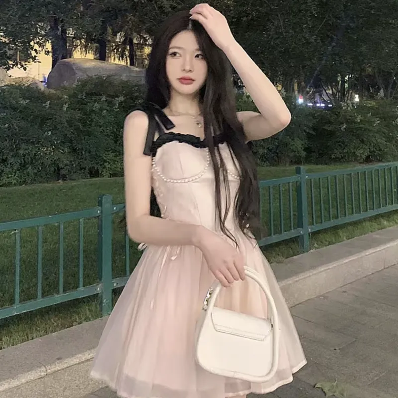 POPO.INFO Slip Dresses Women's Pink-3
