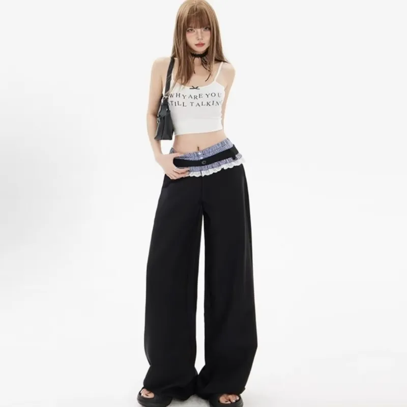 POPO.INFO Casual Pants Women's Black-3