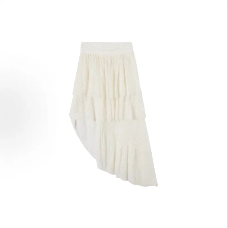 POPO.INFO Casual Long Skirt Women's Beige Apricot-1